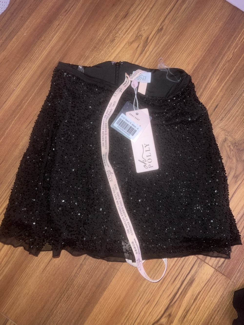 Oh Polly sparkly beaded sequence skirt